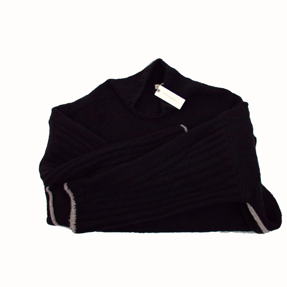Black and Grey Chunky Wool Blend Sweater - Picture 5 of 5